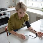 donna misura la pressione sanguigna