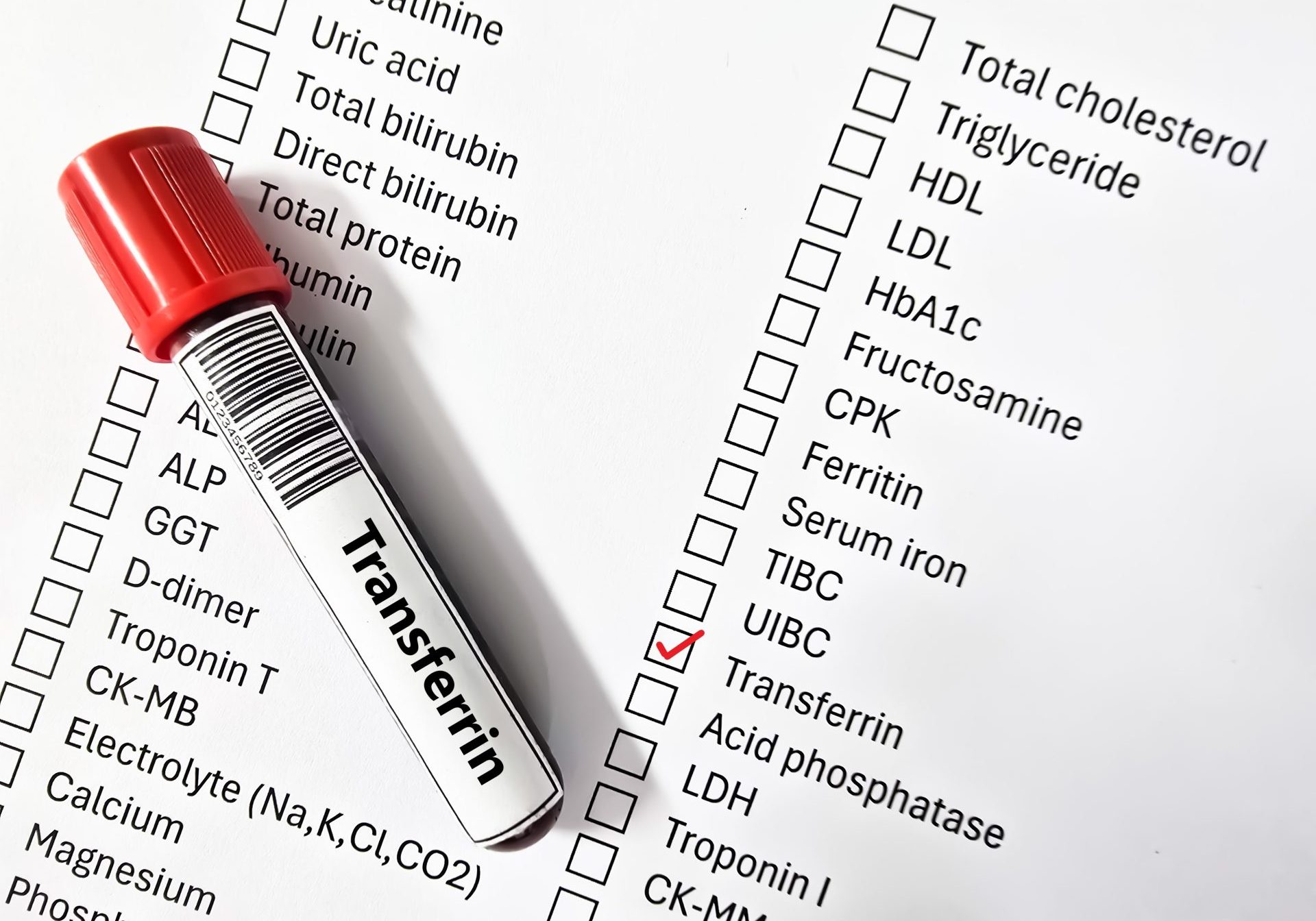 provetta transferritina